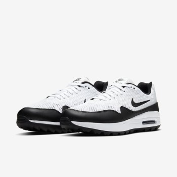 Nike Air Max 1 G - Férfi Golf Cipő - Fehér/Fekete